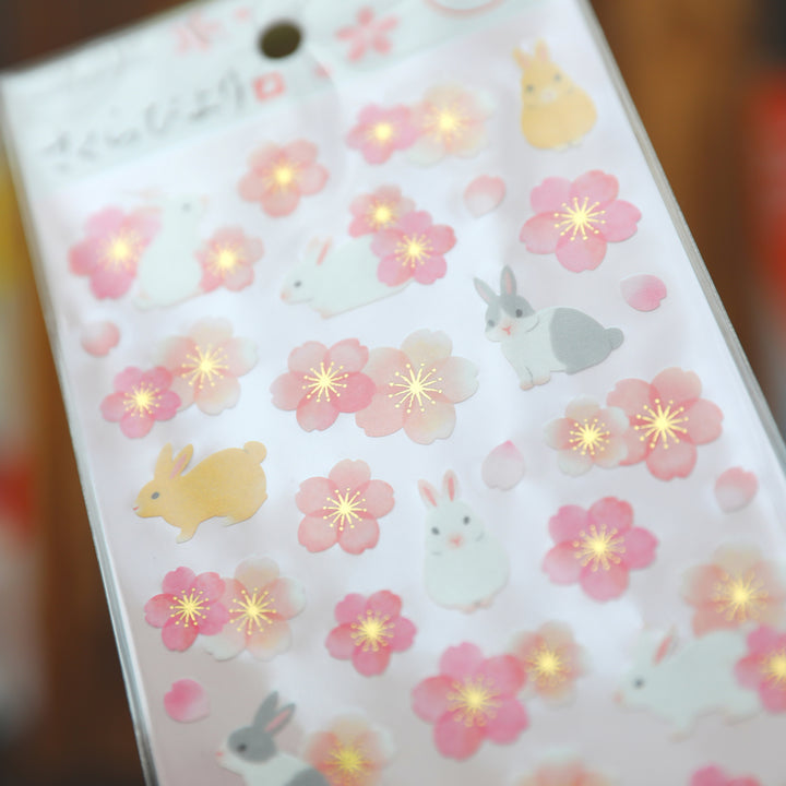 Spring Limited Stickers - Bunny & Cherry Blossoms