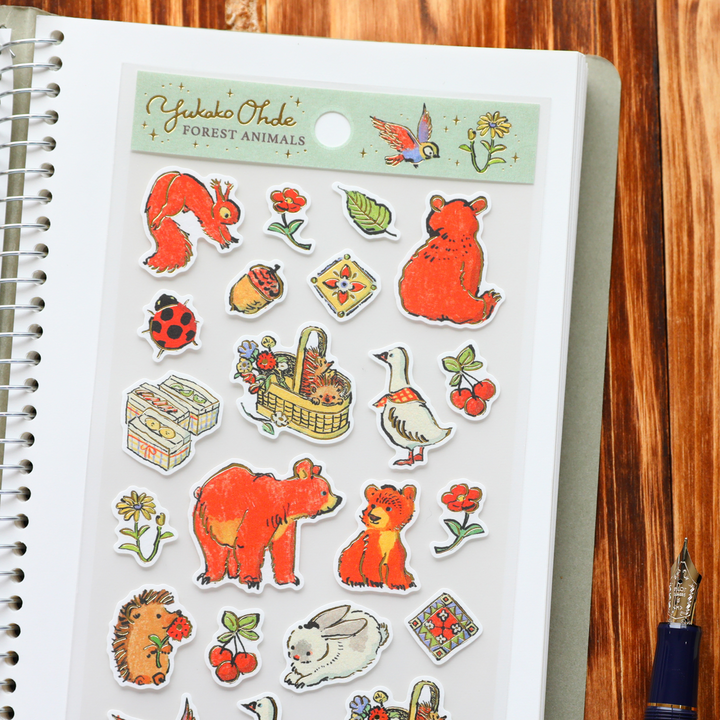 Yukako Ohde Stickers - Forest Animals