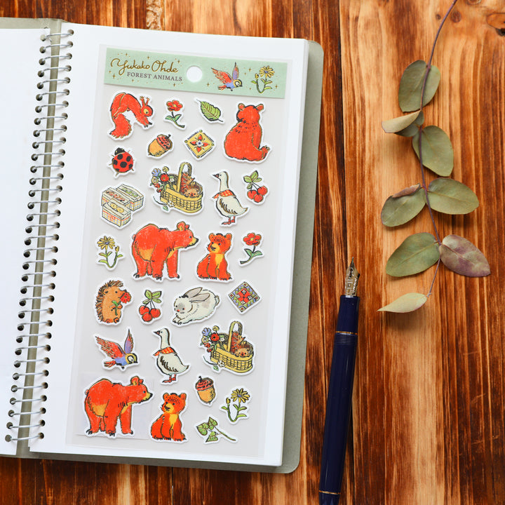 Yukako Ohde Stickers - Forest Animals