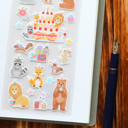 Miki Takahashi Stickers - Birthday Animals