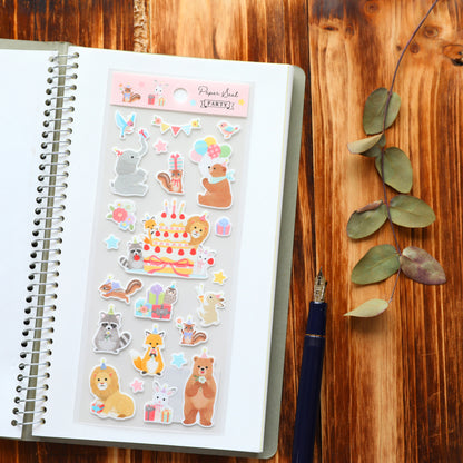 Miki Takahashi Stickers - Birthday Animals