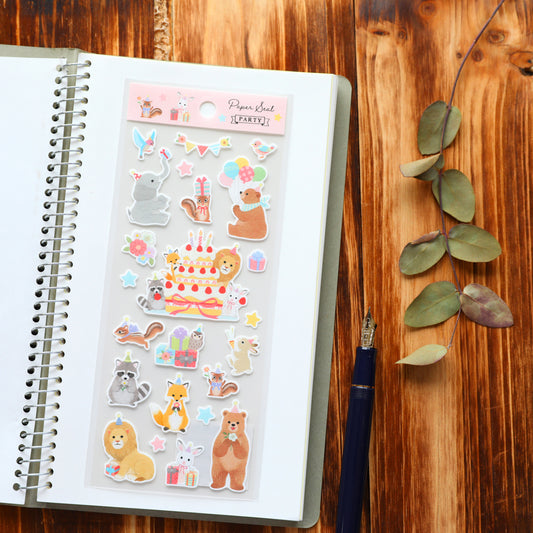 Miki Takahashi Stickers - Birthday Animals