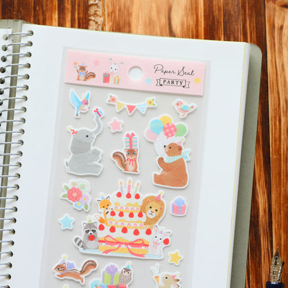 Miki Takahashi Stickers - Birthday Animals