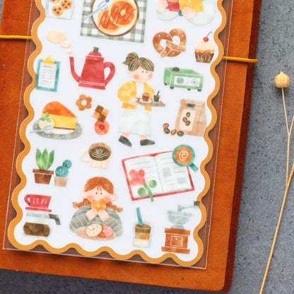 Routine Charm Stickers - Cafe