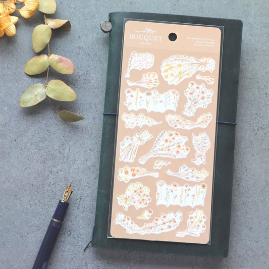 Bouquet Stickers - Beige