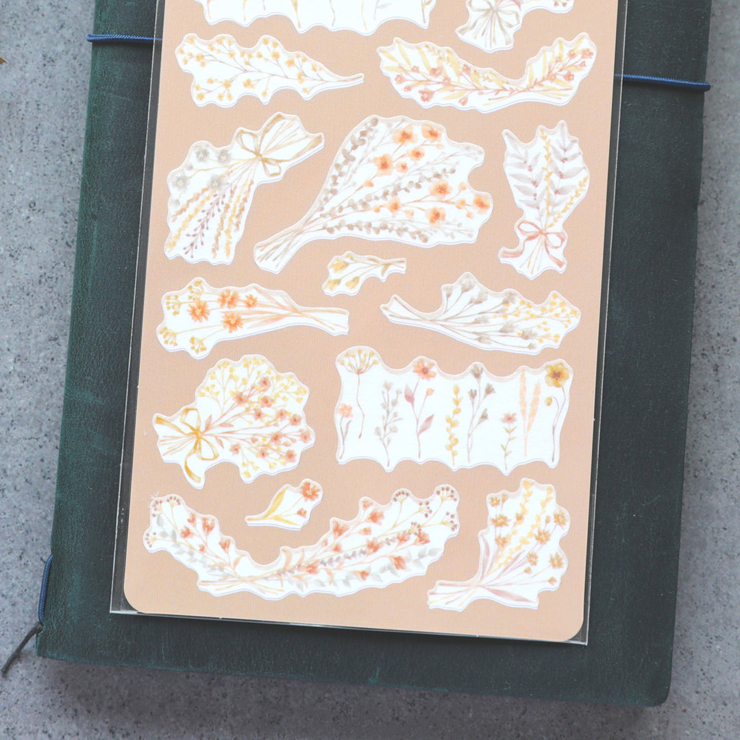 Bouquet Stickers - Beige