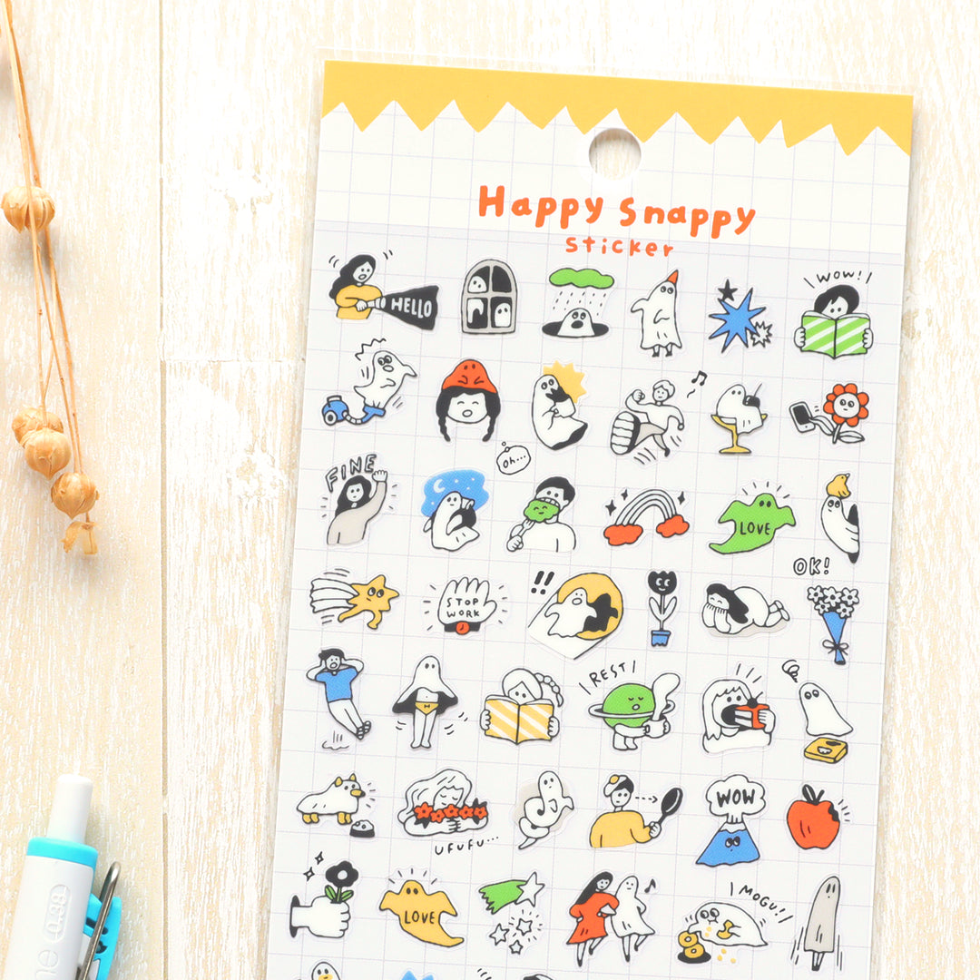 Happy Snappy Stickers - Yellow