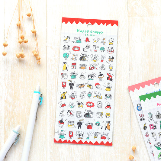 Happy Snappy Stickers - Red