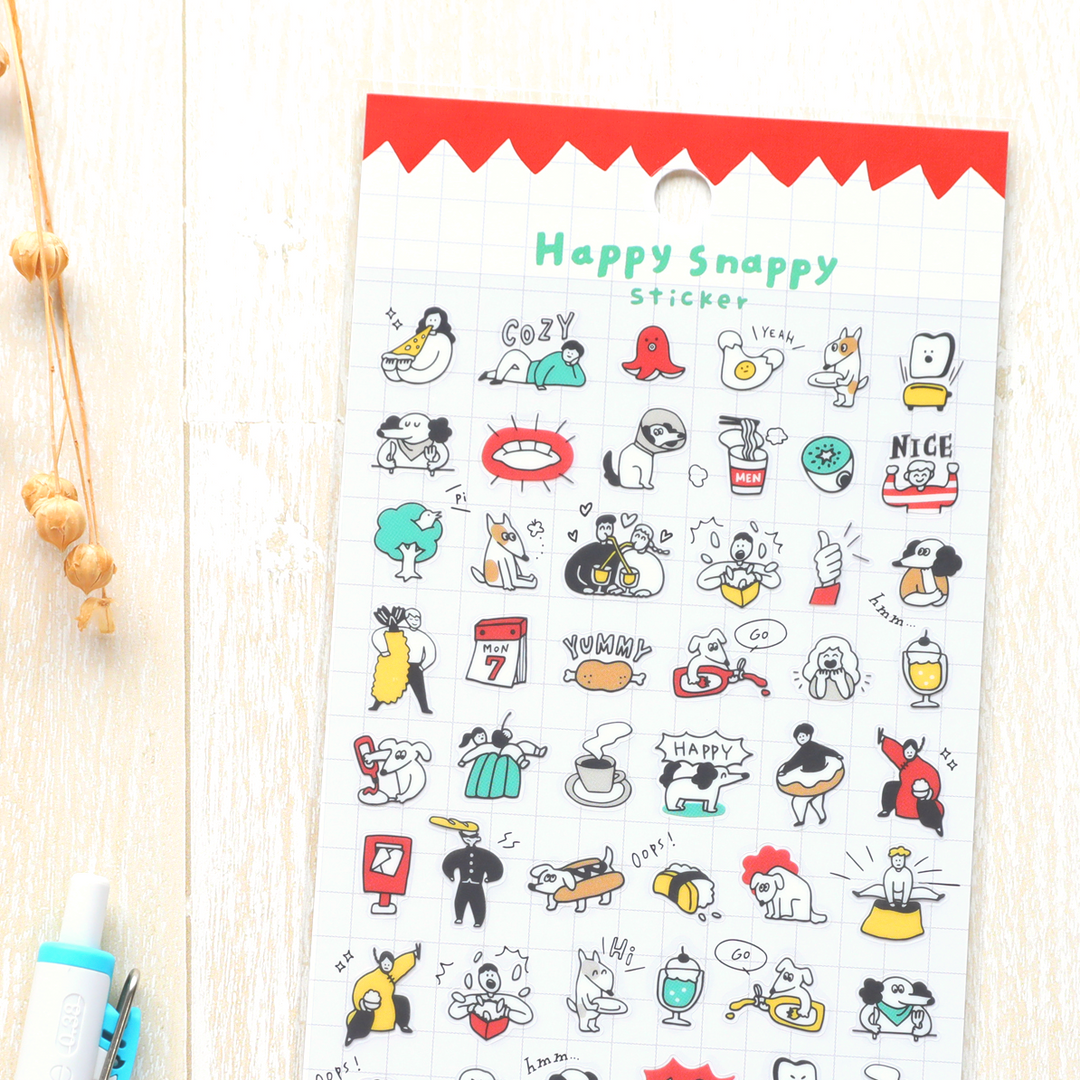 Happy Snappy Stickers - Red