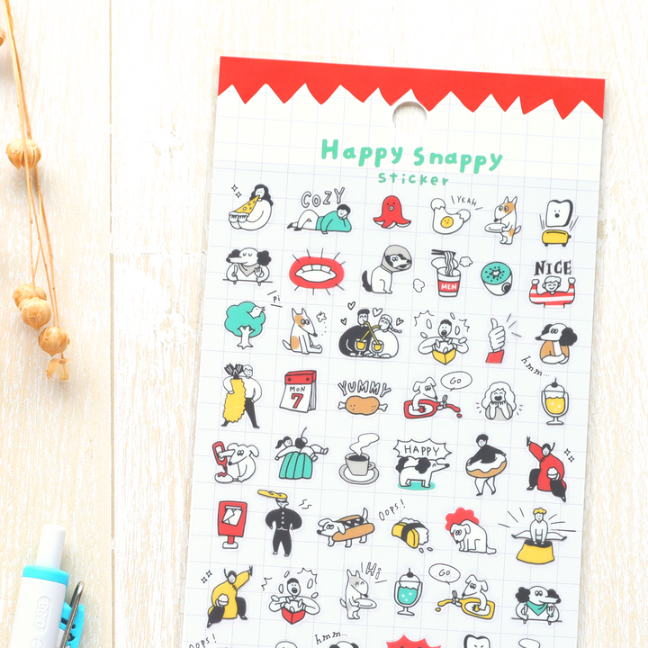 Happy Snappy Stickers - Red