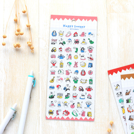 Happy Snappy Stickers - Pink
