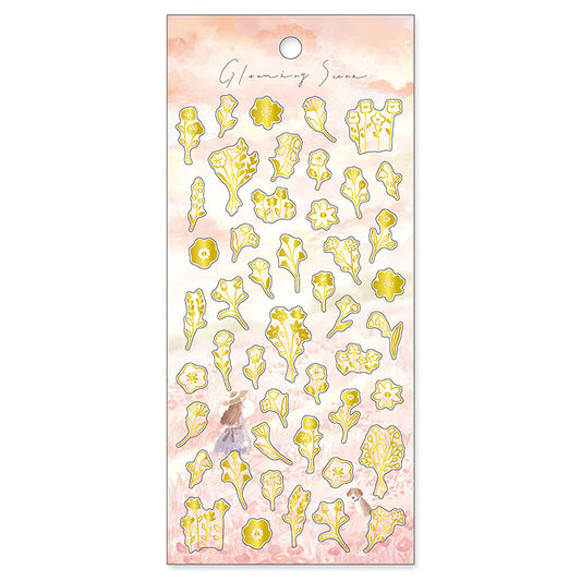 Gleaming Scene Stickers - Flowers