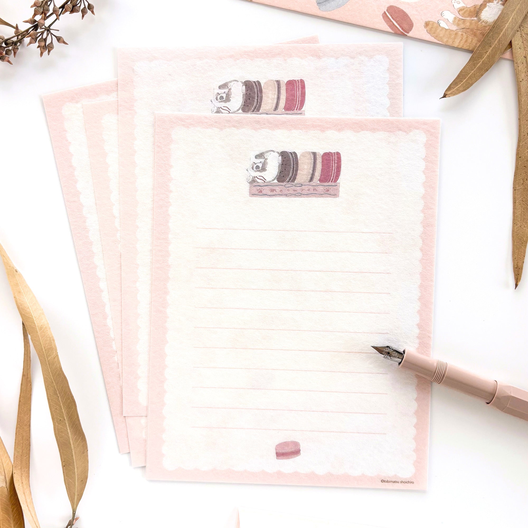 [Limited Edition] Shoichiro Tobimatsu / Letter Set (落水紙) - Macaron