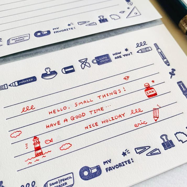 eric x Oeda Letterpress Notepad (2 designs)