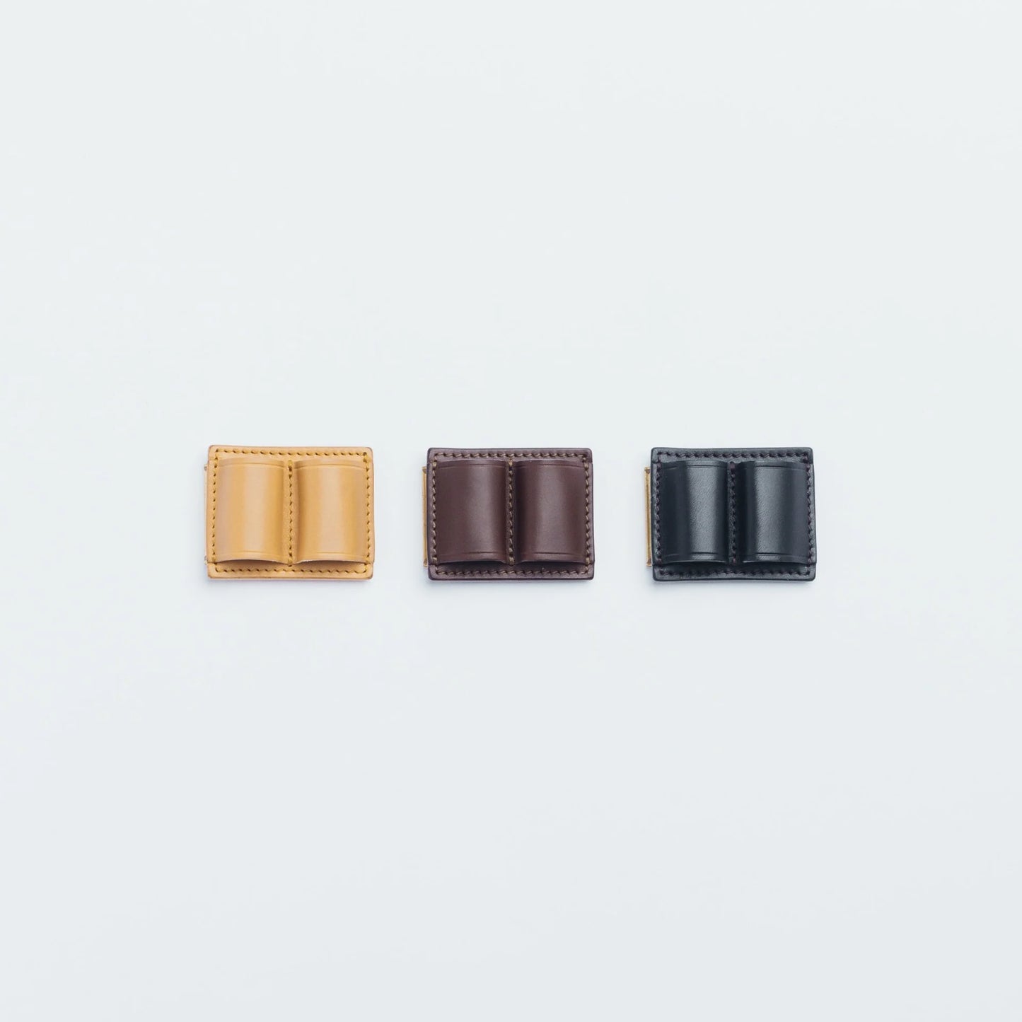 The Superior Labor INGRASSATO Leather Brass Clip Pen Holder (2 holders)