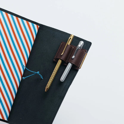 The Superior Labor INGRASSATO Leather Brass Clip Pen Holder (2 holders)