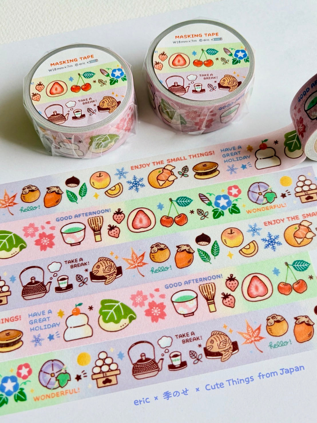 [Available from August 2nd] eric x Hitsujiya x CTFJ Washi Tapes - Japanese Sweets