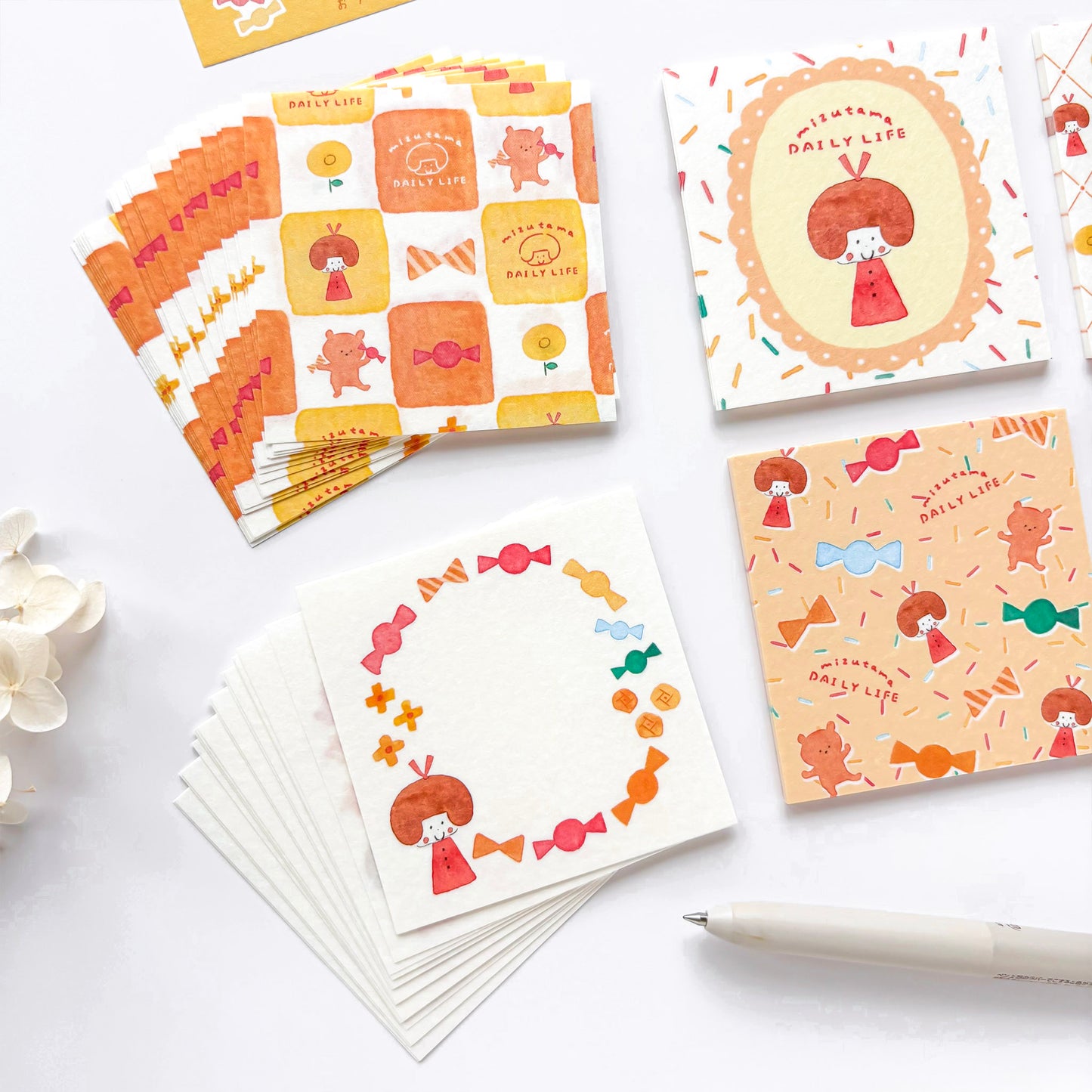 mizutama Limited Edition Petit Origami Memo Pad - Sweet Candies (120 sheets)