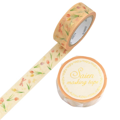 SAIEN / Shiny Washi Tape - Tulip