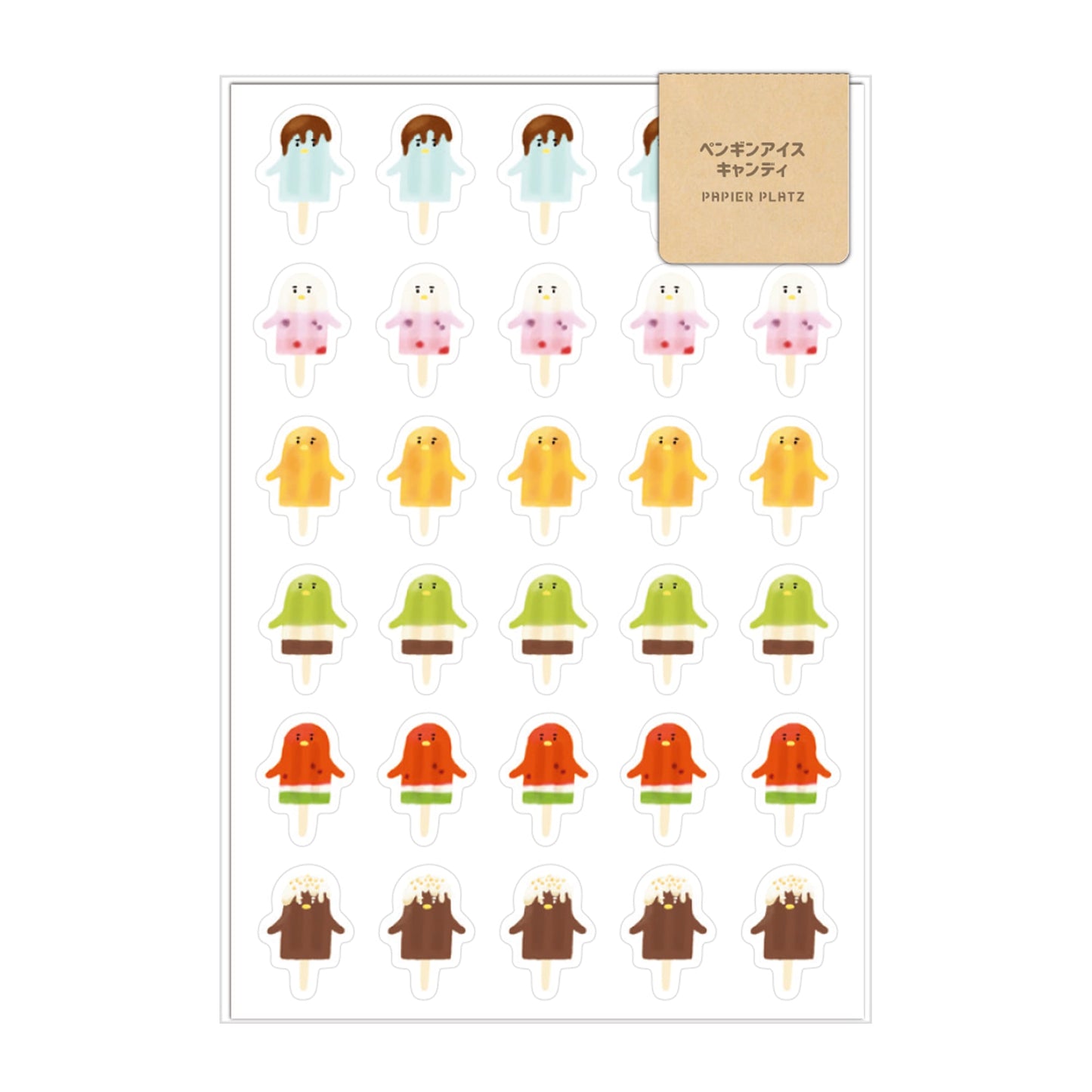 Okawari Stickers - Penguin x Ice Cream