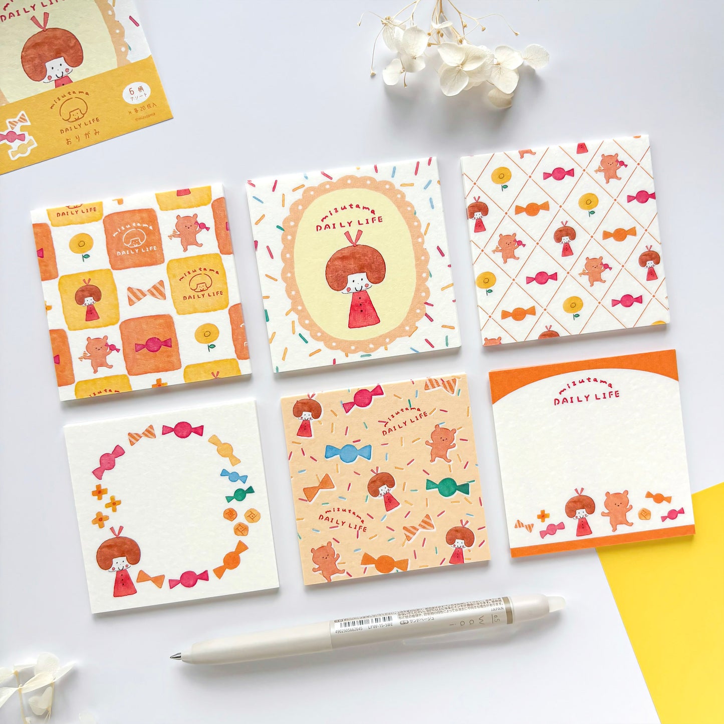 mizutama Limited Edition Petit Origami Memo Pad - Sweet Candies (120 sheets)