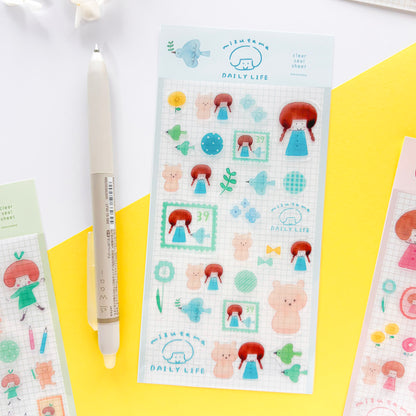 mizutama Limited Edition Stickers - Happy Blue Bird