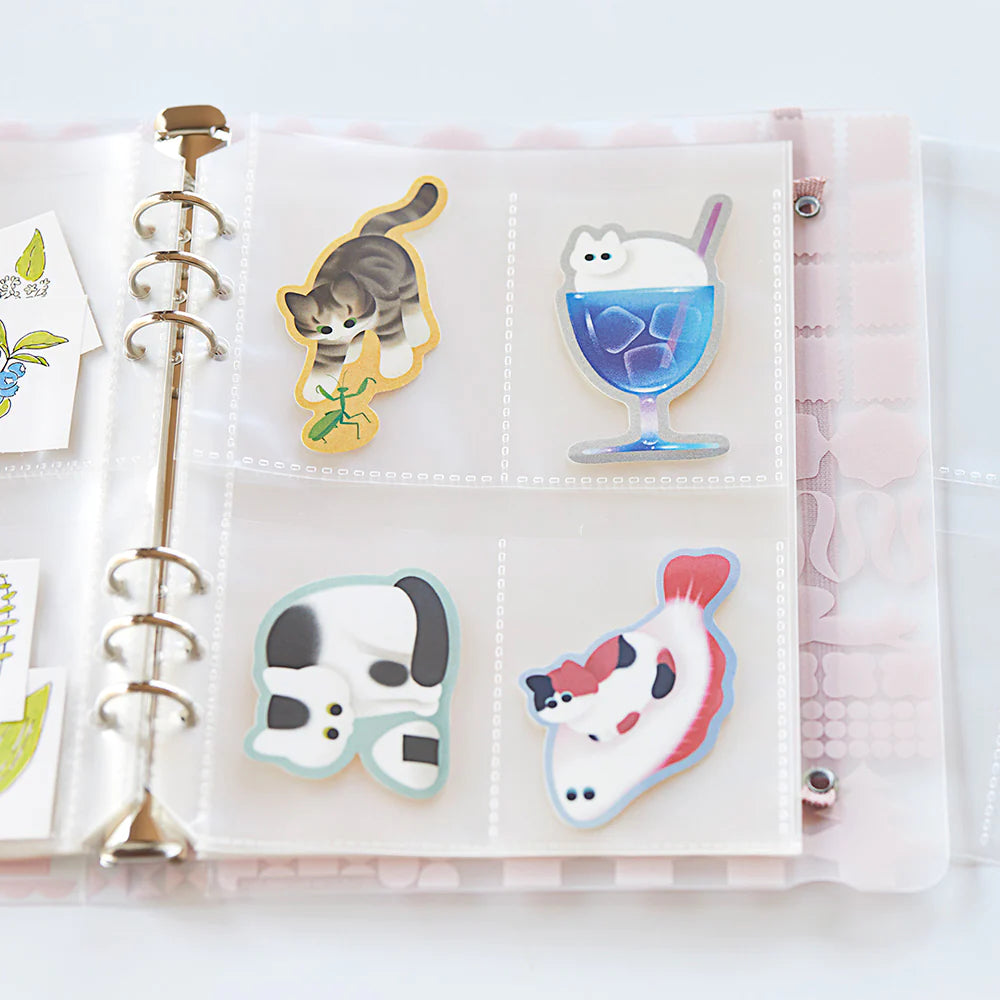STICKER SHEETS Binder Storage File - Pink
