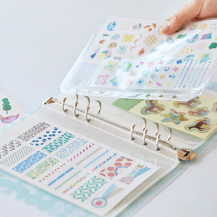 STICKER SHEETS Binder Storage File - White