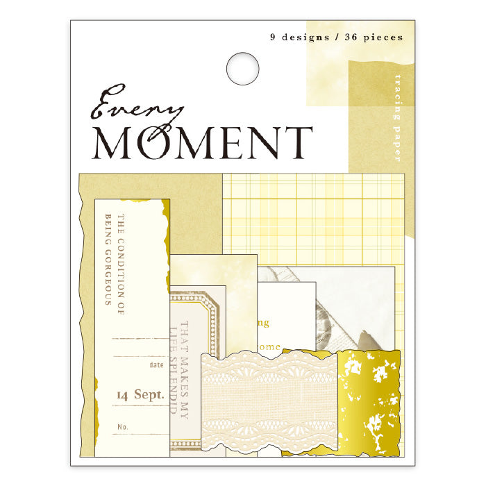 Collage Flake Stickers - Yellow