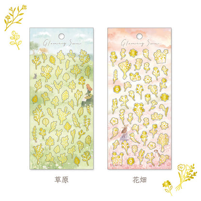Gleaming Scene Stickers - Flowers