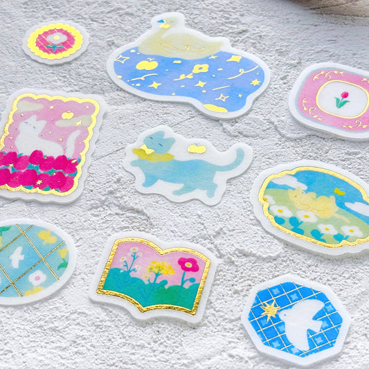 Nodoka Miyashita / Flake Stickers - Happy Cat