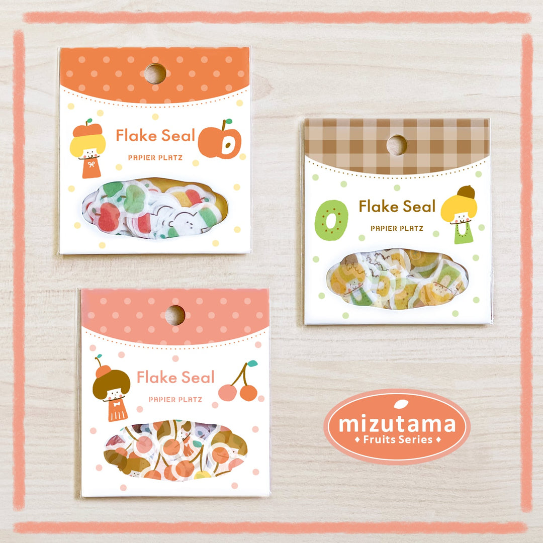 mizutama Flake Stickers - Kiwi