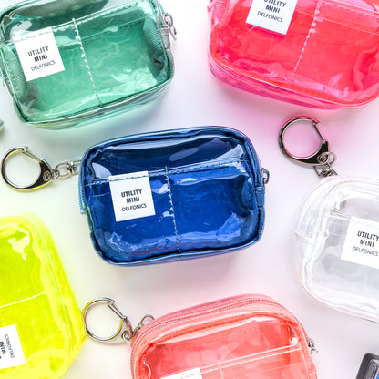 Delfonics / Mini Utility Pouch Keychain - Clear (Blue)