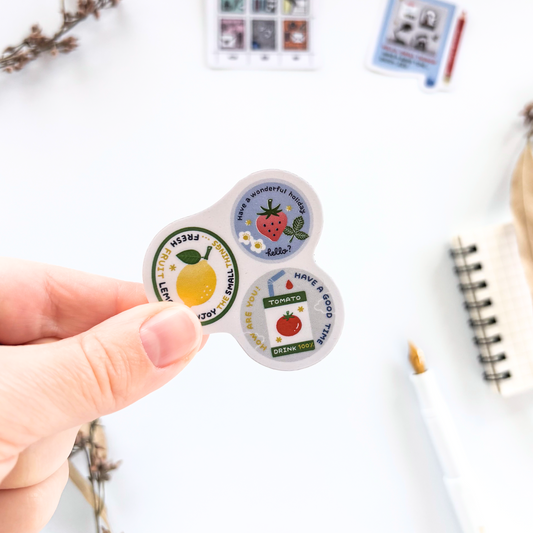 [Limited Edition] eric / Vinyl Sticker - Fruits & Veggie