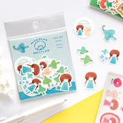 mizutama / Limited Edition / Flake Stickers - Happy Blue Bird
