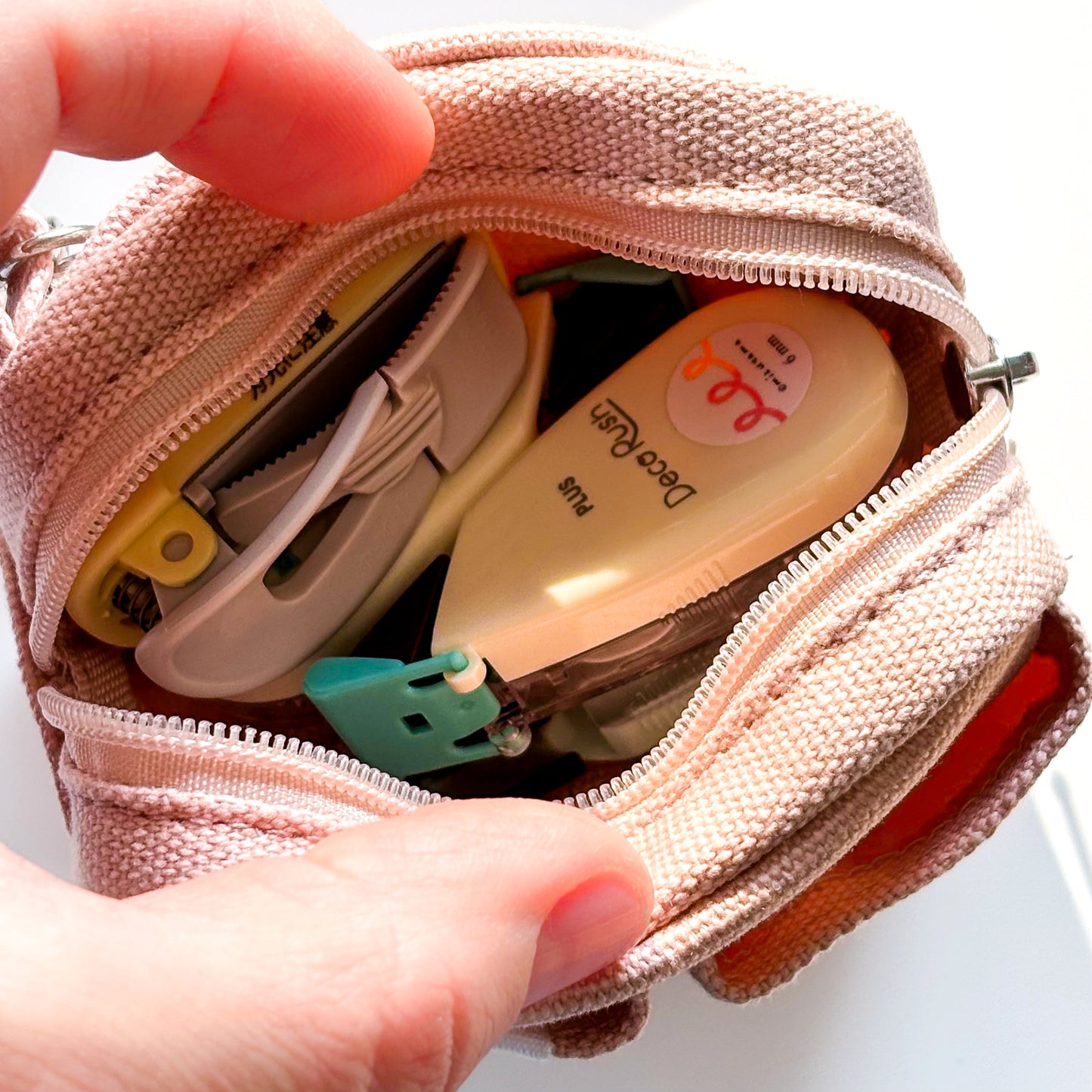 Delfonics / Mini Utility Pouch Keychain - Cotton (Light Pink)