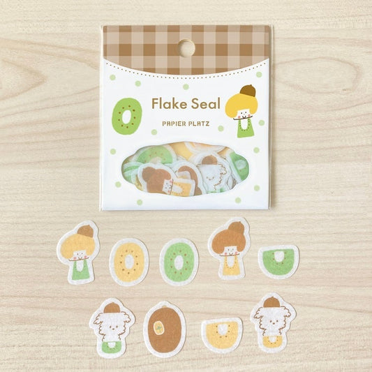 mizutama Flake Stickers - Kiwi
