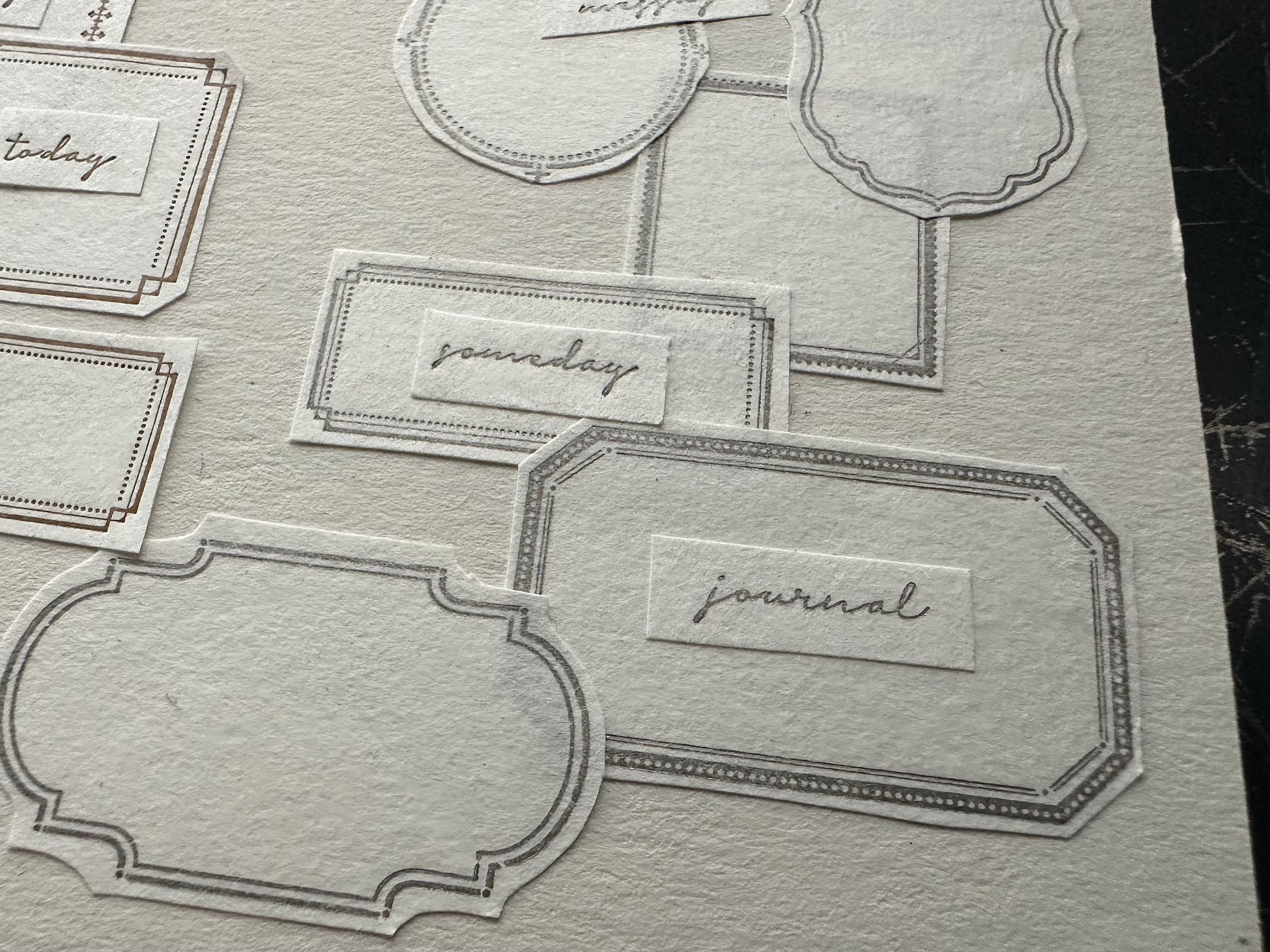 Letterpress Sticker Sheet - Frames