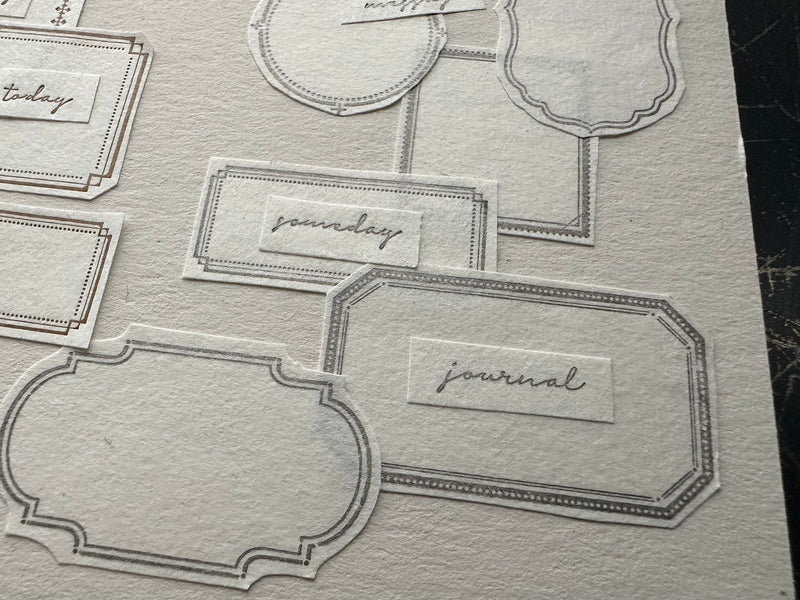 Letterpress Sticker Sheet - Frames