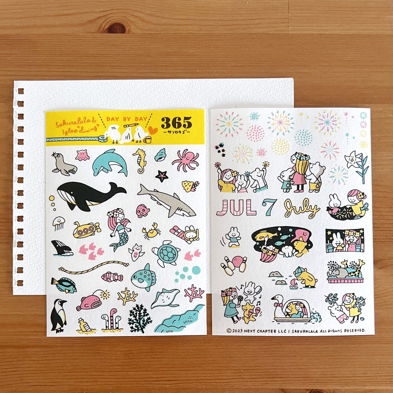 365 Clear Stamps - July Set with stickers
