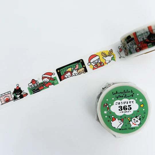 Limited Quantity Sakuralala 365 Washi Tape - Holiday