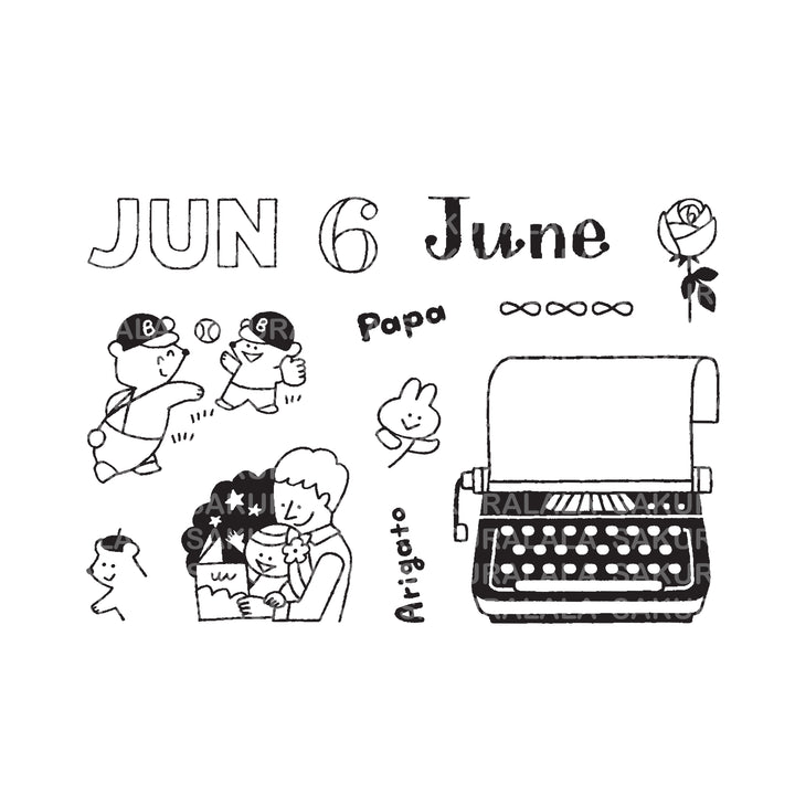 Clear Stamps - June (3" x 4")