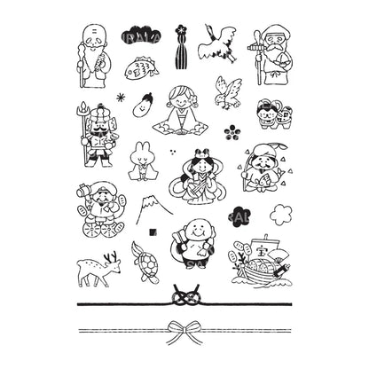 Igloo Dining 365 Clear Stamps - Shichifukujin (4" x 6")
