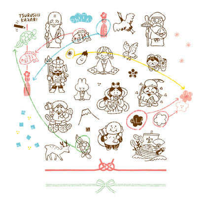 Igloo Dining 365 Clear Stamps - Shichifukujin (4" x 6")