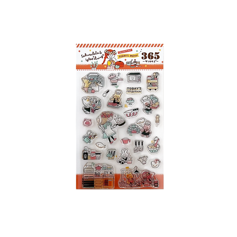 365 Clear Stamps - August Set with stickers