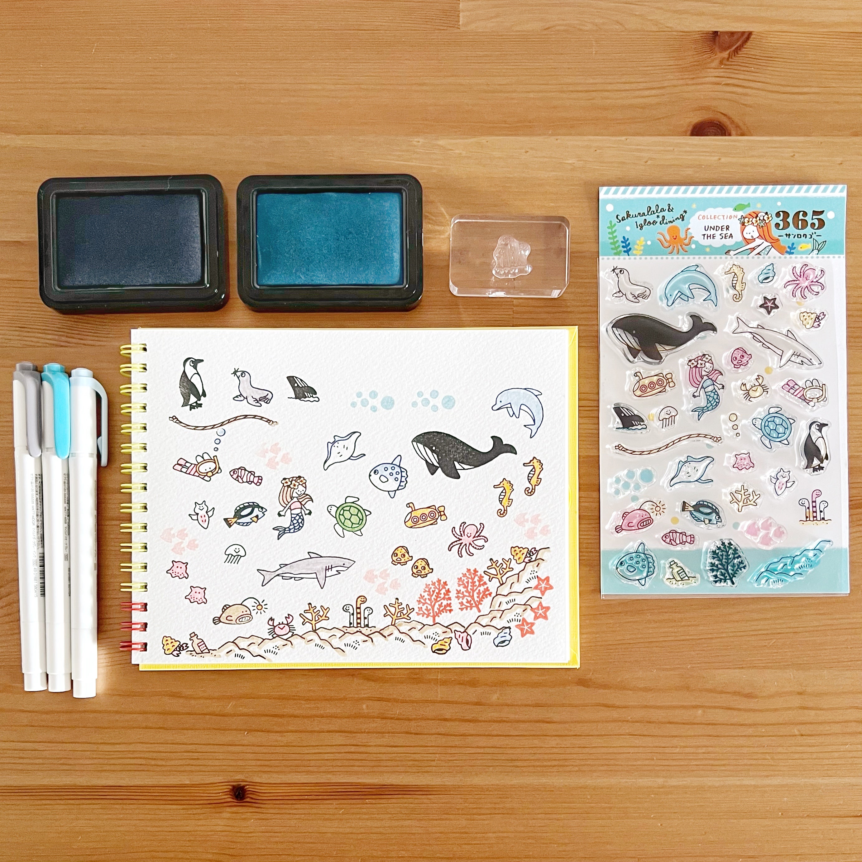 Igloo Dining 365 Clear Stamps - Under the Sea (4" x 6")