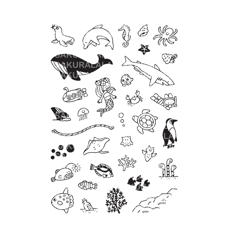 365 Clear Stamps - Under the Sea (4" x 6")