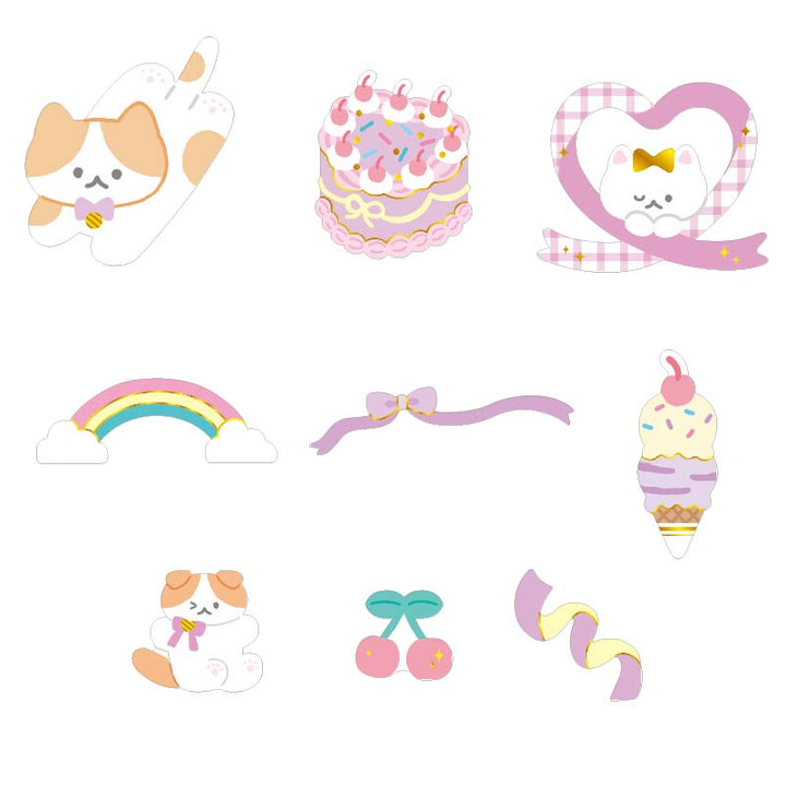 Flake Stickers - Fluffy Cat