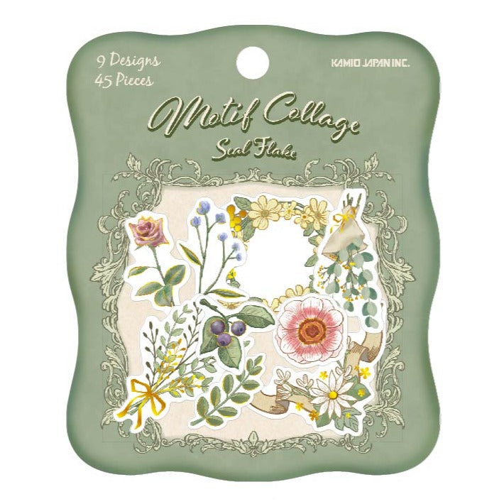 Collage Flake Stickers - Botanical