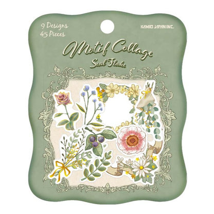 Collage Flake Stickers - Botanical